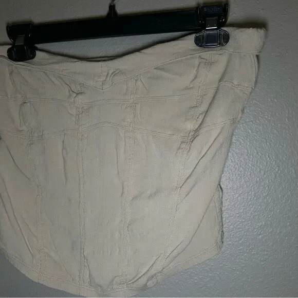 Free People You Too neutral cream tube top women’s size large - Picture 4 of 9